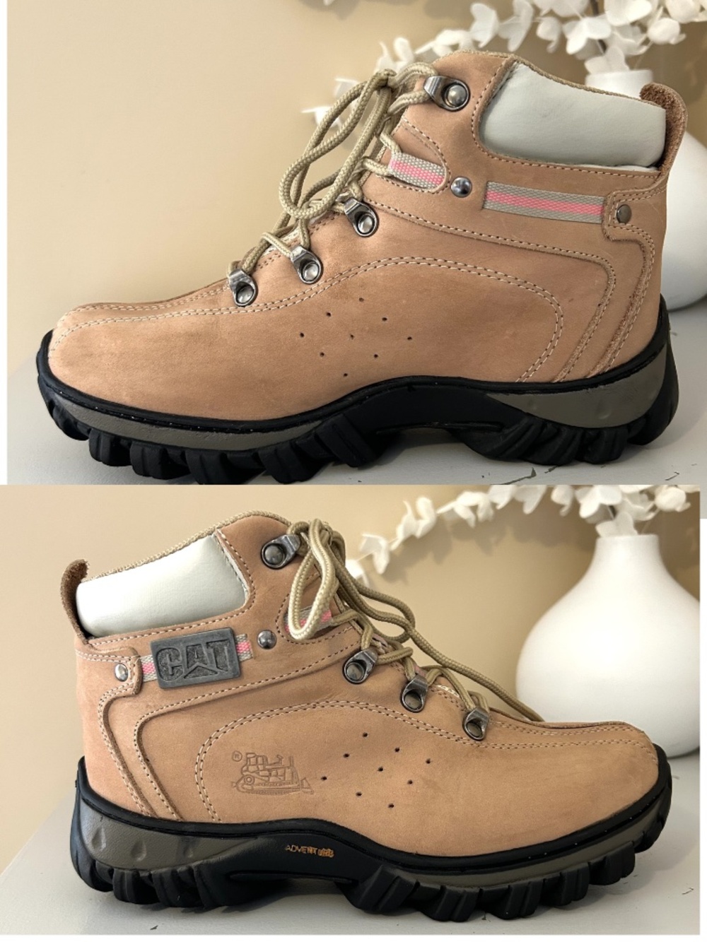 EUC Caterpillar CAT Leather Adventure Hiking Boots Women’s Size 7 - Picture 12 of 14